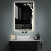 Specchio LED Verticale | Pulsanti touch | Funzione anti-appannamento | Luce bianca neutra - Reyze Serie Good Vibes Modello 8
